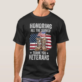 Att hedra alla som tjänat Tack veterandagen T Shirt