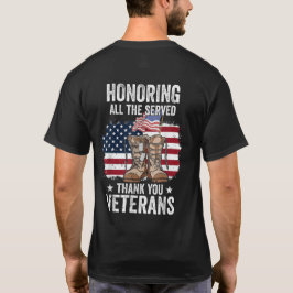 Att hedra alla som tjänat Tack veterandagen T Shirt