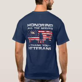 Att hedra alla som tjänat Tack veterandagen T Shirt