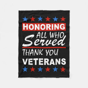 Att hedra alla som tjänat, Tack Veterans Day Fleecefilt