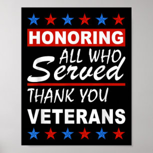 Att hedra alla som tjänat, Tack Veterans Day Poster