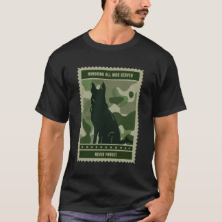 Att hedra alla som tjänstgjorde - militär Hund T Shirt