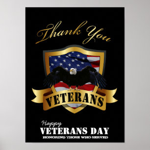 Att hedra dem som tjänstgjorde. Lycklig veterans D Poster