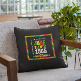Att hedra den Junetteonde 1865-berömda friheten Kudde
