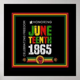Att hedra den Junetteonde 1865-berömda friheten Poster