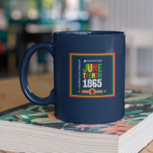 Att hedra den Junetteonde 1865-berömda friheten Två-Tonad Mugg