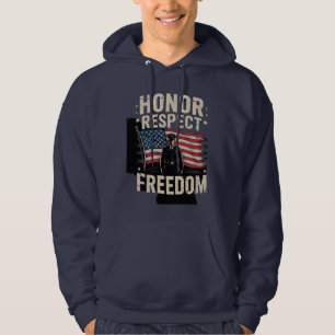 Att hedra Heroes Veteran Day Patriotic Design Hoodie