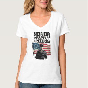 Att hedra Heroes Veteran Day Patriotic Design T Shirt