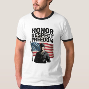 Att hedra Heroes Veteran Day Patriotic Design T Shirt