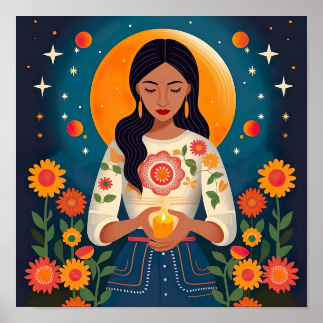 Att hedra Mor och förfäder i Måne Prin Poster (Framsidan)