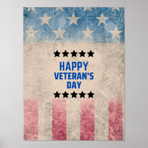 Att hedra vår Heroes Lycklig Veterans dag Poster