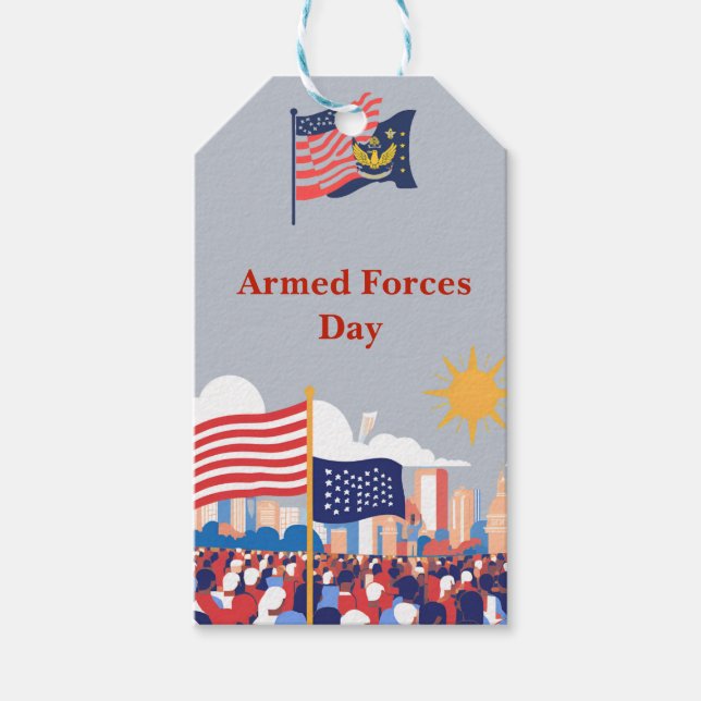 Att hedra våra hjältar: De väpnade styrkornas dag  Presentetikett (Framsidan)