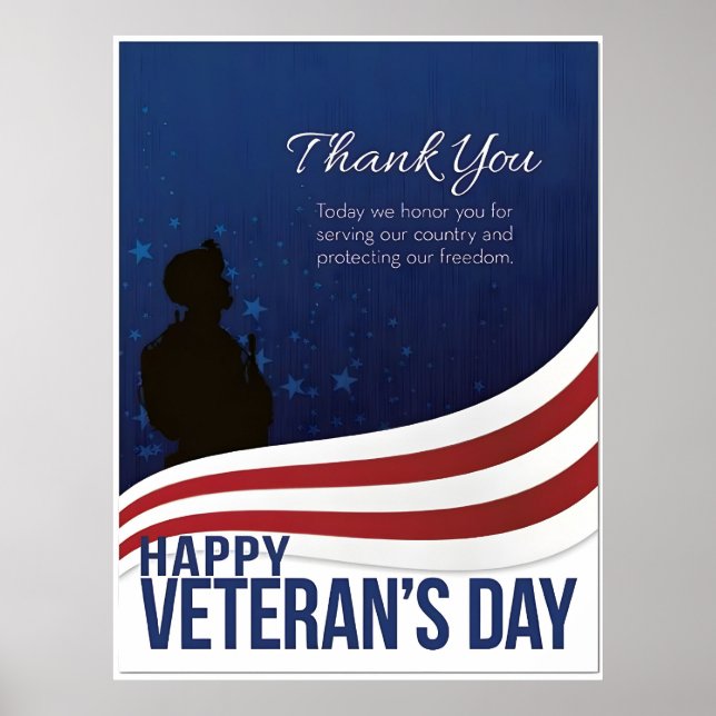 Att hedra våra hjältar denna veterandag 2025 poster (Framsidan)