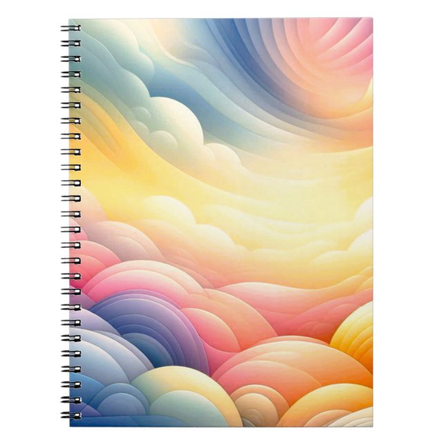 Att hitta fred i Puffy Dreamy Coluds Anteckningsbok (Framsidan)