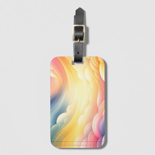 Att hitta fred i Puffy Dreamy Coluds Bagagebricka (Framsida vertikal)