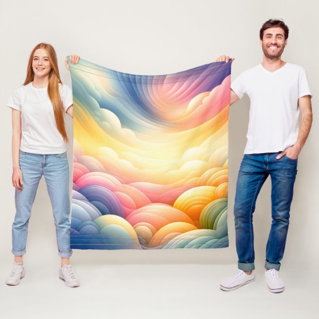 Att hitta fred i Puffy Dreamy Coluds Fleecefilt (På plats)