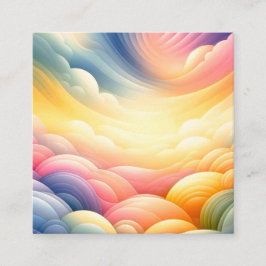 Att hitta fred i Puffy Dreamy Coluds Fyrkantigt Visitkort