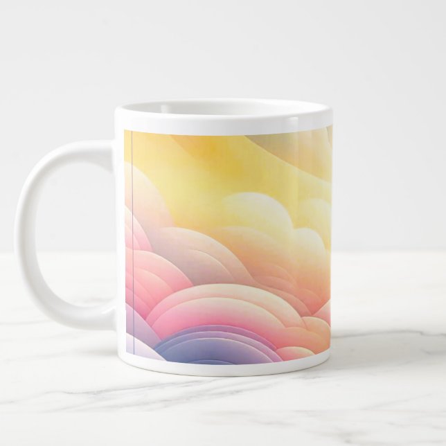 Att hitta fred i Puffy Dreamy Coluds Jumbo Mugg (Vänster)