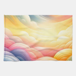Att hitta fred i Puffy Dreamy Coluds Kökshandduk