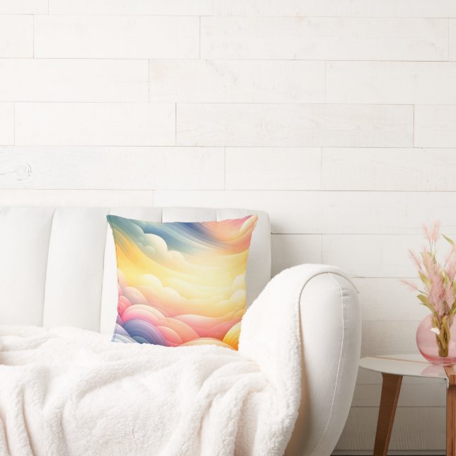 Att hitta fred i Puffy Dreamy Coluds Kudde (Soffa)