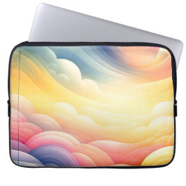 Att hitta fred i Puffy Dreamy Coluds Laptop Fodral