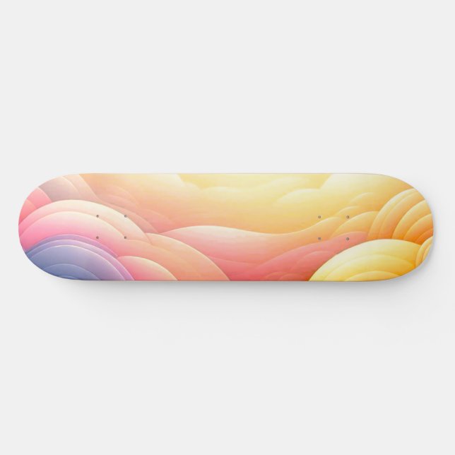 Att hitta fred i Puffy Dreamy Coluds Mini Skateboard Bräda 18,5 Cm (Horz)