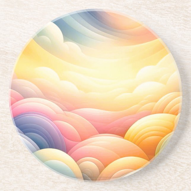 Att hitta fred i Puffy Dreamy Coluds Underlägg (Framsidan)