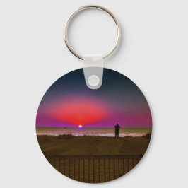 Att hitta harmoni i Balance Beach Sunrise Meditati Nyckelring