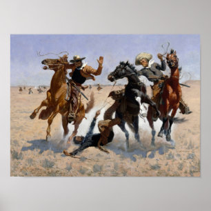 Att hjälpa en kamrat Remington Fine Art Poster