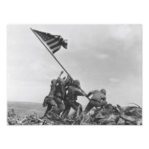 Att höja Flagga på Iwo Jima Fototryck