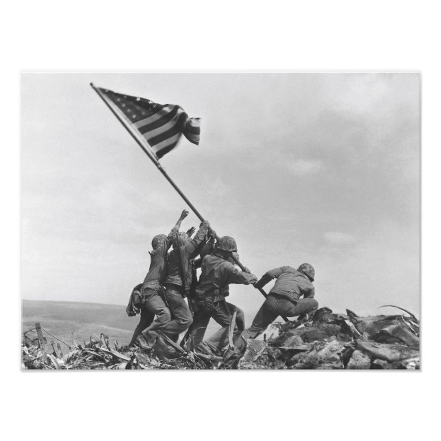 Att höja Flagga på Iwo Jima Fototryck (Framsidan)