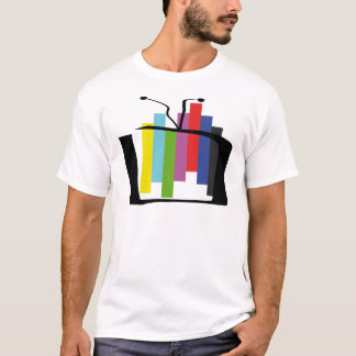 Att hoppa testar kortet t-shirt