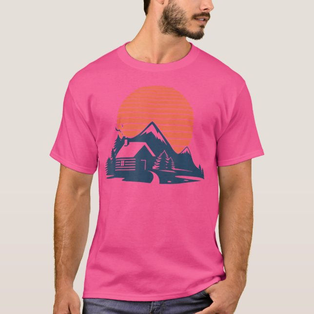 Att hysa Väg bergsbergen Forest Vinta T Shirt (Framsida)