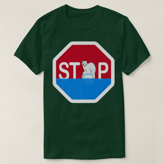 Att i framtiden stoppa klimatförändringen t shirt (Design framsida)