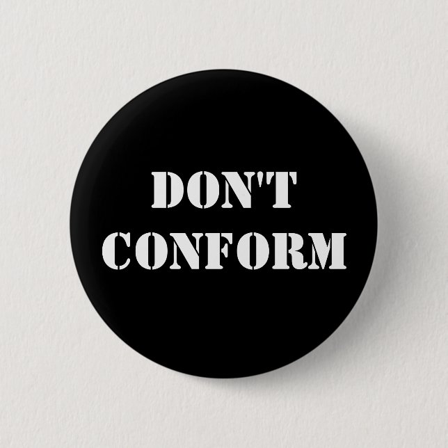 Att inordna sig inte knapp (Framsida)