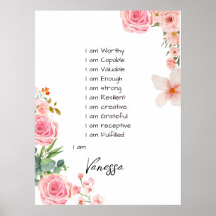 Att inspirera din resa med bekräftelser poster