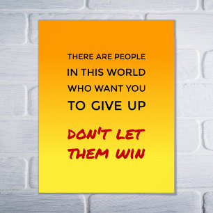 Att inspirera ge att citera positiv attityd poster