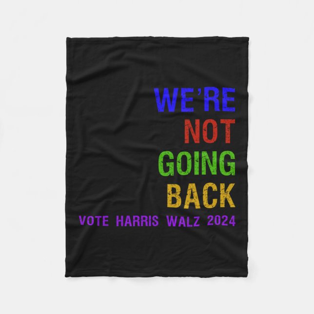 Att inte gå tillbaka Omröstning Harris W 2024 Val Fleecefilt (Framsidan)