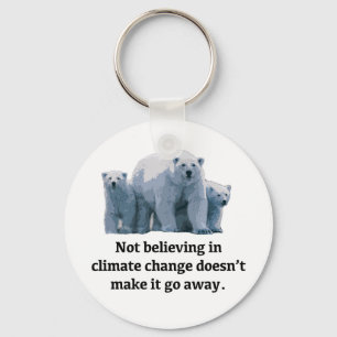 Att inte tro på klimatförändringarna nyckelring