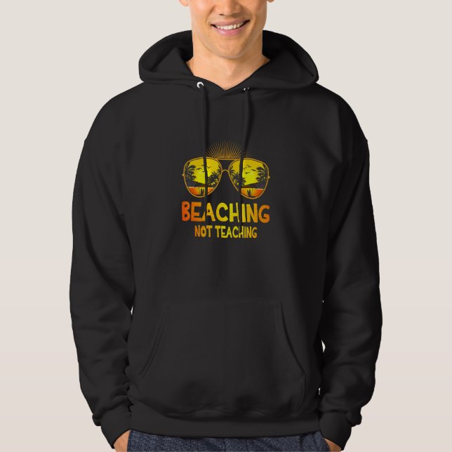 Att inte undervisa Vintage Solnedgång Solelass Tea Hoodie (Framsida)