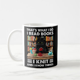 Att jag läser Bokar I Sticka Cat Knitting Kaffemugg