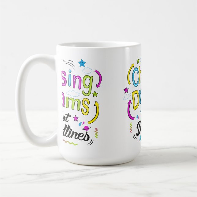 Att jaga drömmar, inte deadlines – Motiverande cit Kaffemugg (Vänster)