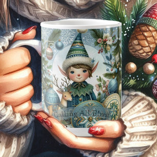 Att kalla alla Elves Snowflake-Funkyn i Party Kaffemugg