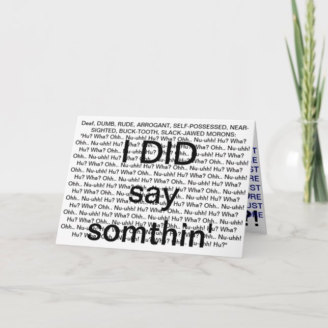 Att kallas för en lögnare... kort (Framsida)