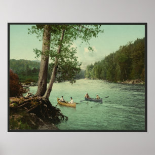 Att kanota på ett Adirondack berg strömmer Poster