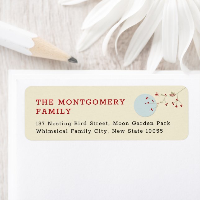 Att kapa fågel- och familjerelaterad Returadress Returadress Etikett (Insitu)