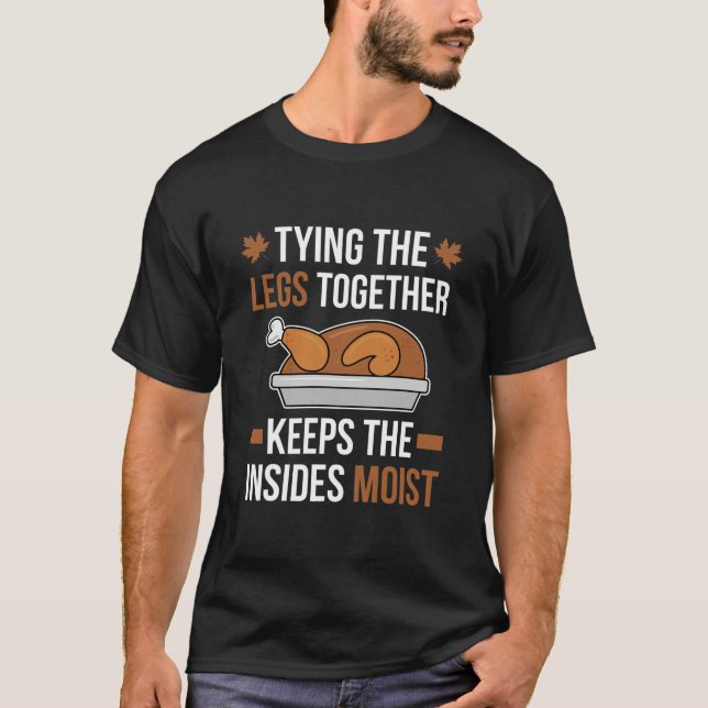 Att klämma ihop Ben med Turkiet Thanksgiving Dirty T Shirt (Framsida)