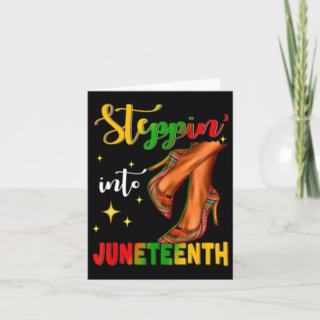 Att Kliva In I Juneteenth Liksom Mina Förfäder Hög Kort (Framsida)