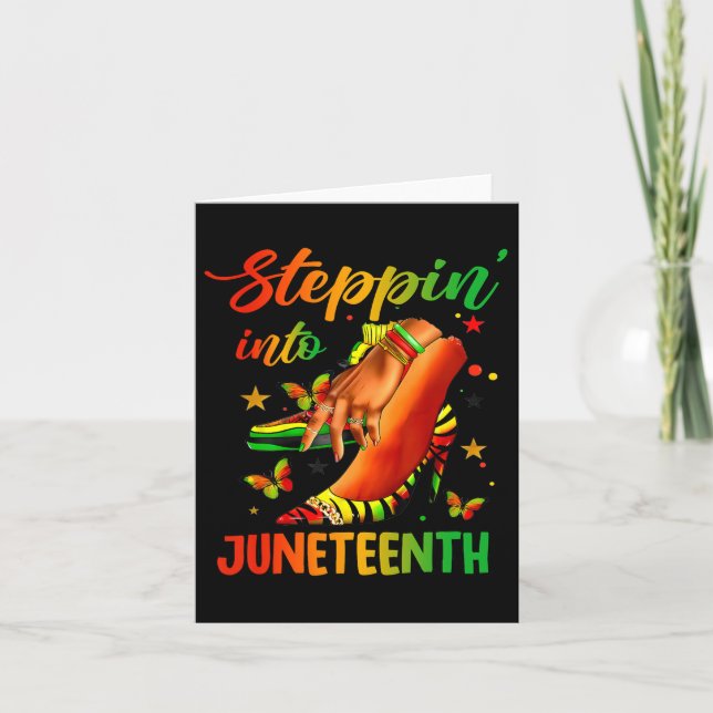 Att kliva in på Juneteenth som mina förfäder höga  Kort (Framsida)