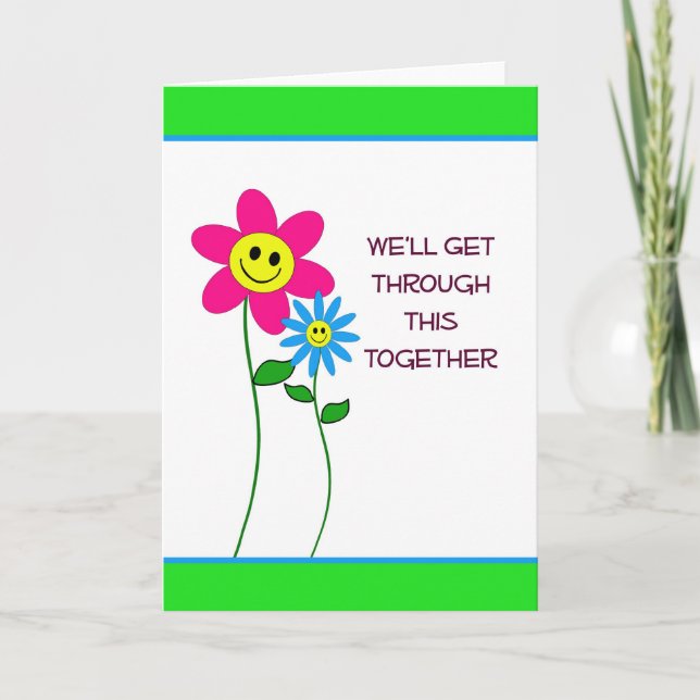 Att komma igenom cancer tillsammans kort (Framsida)